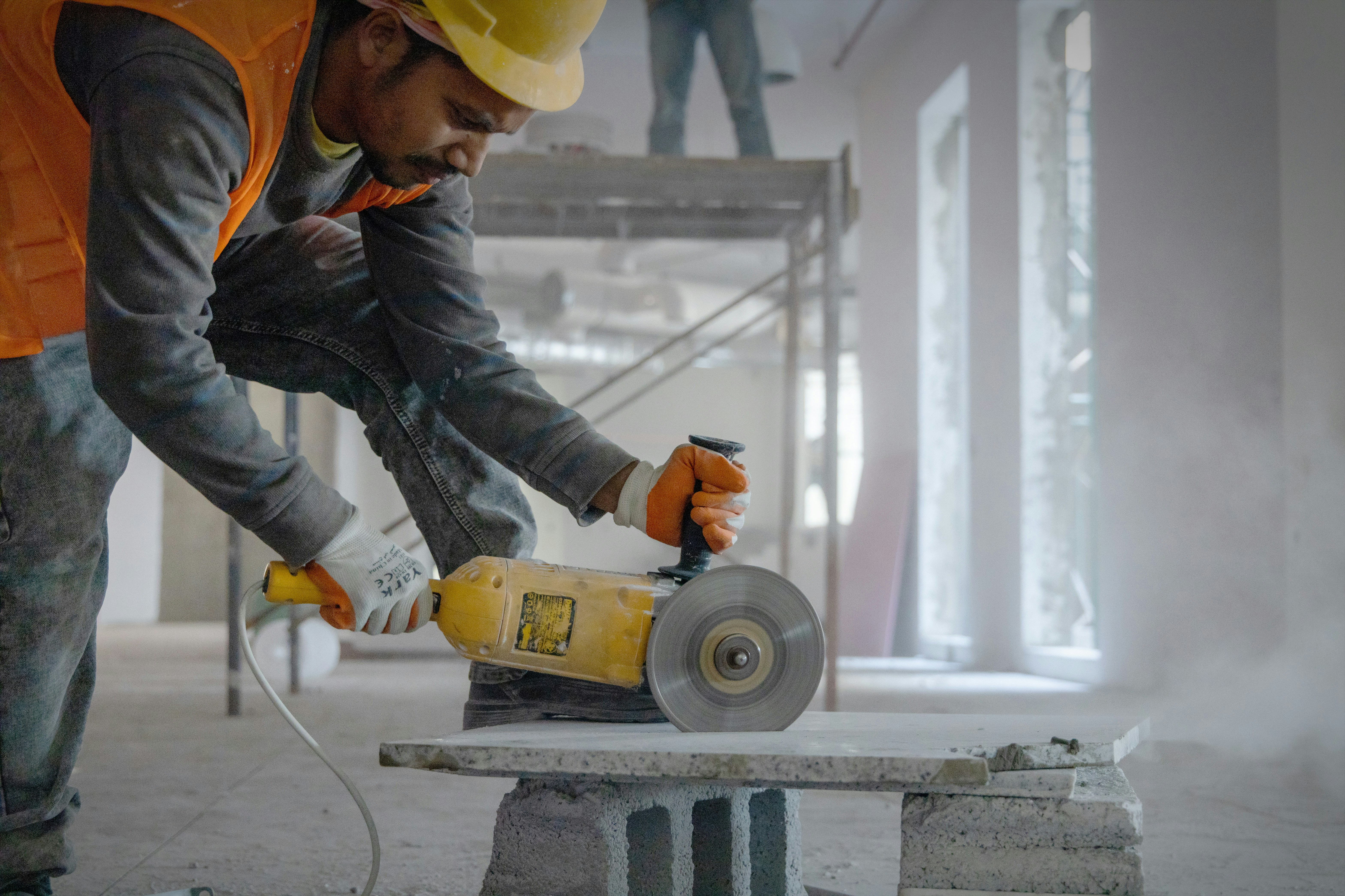 General contractor framing a building